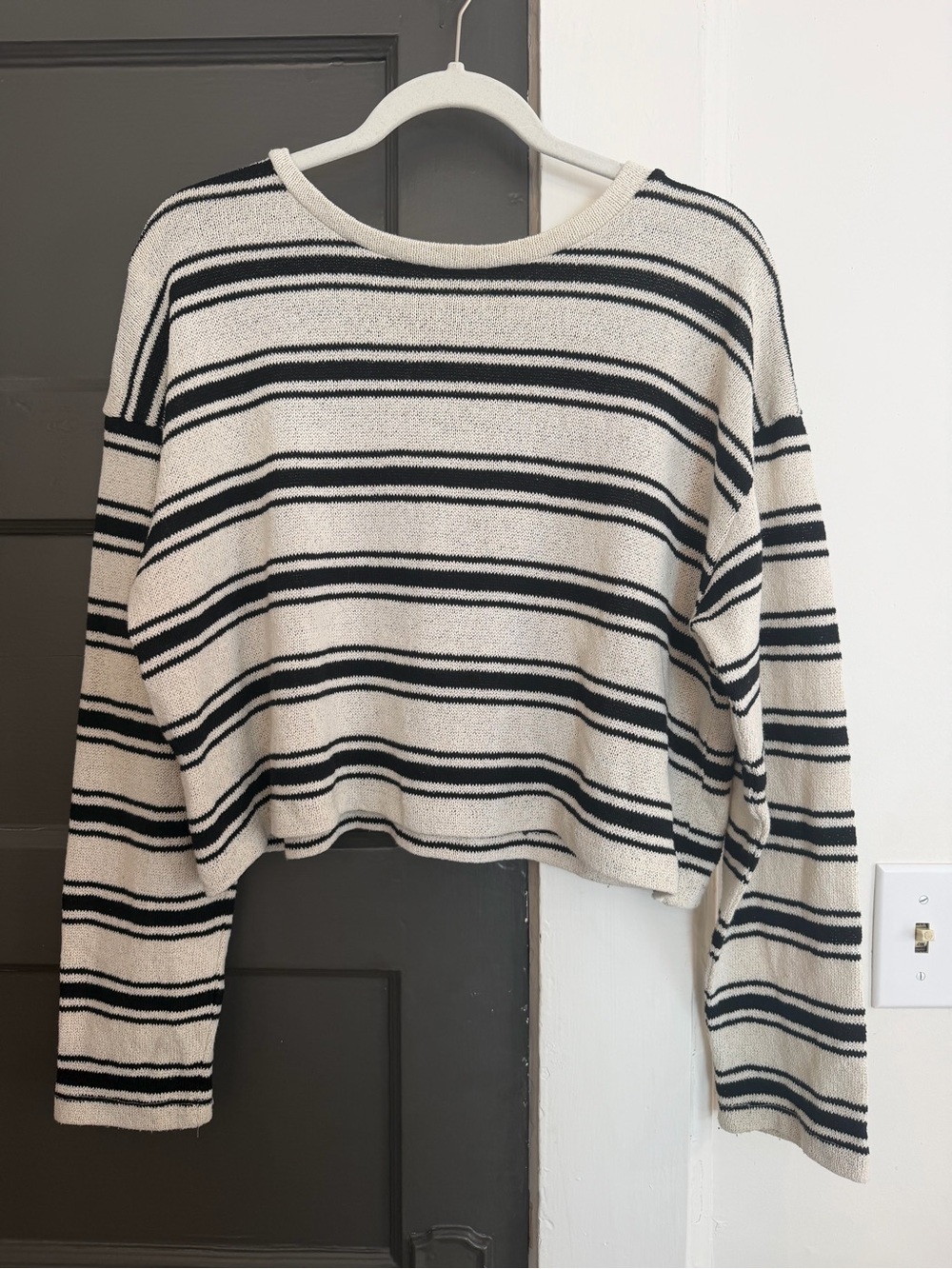 Zara black and white stripe sweater